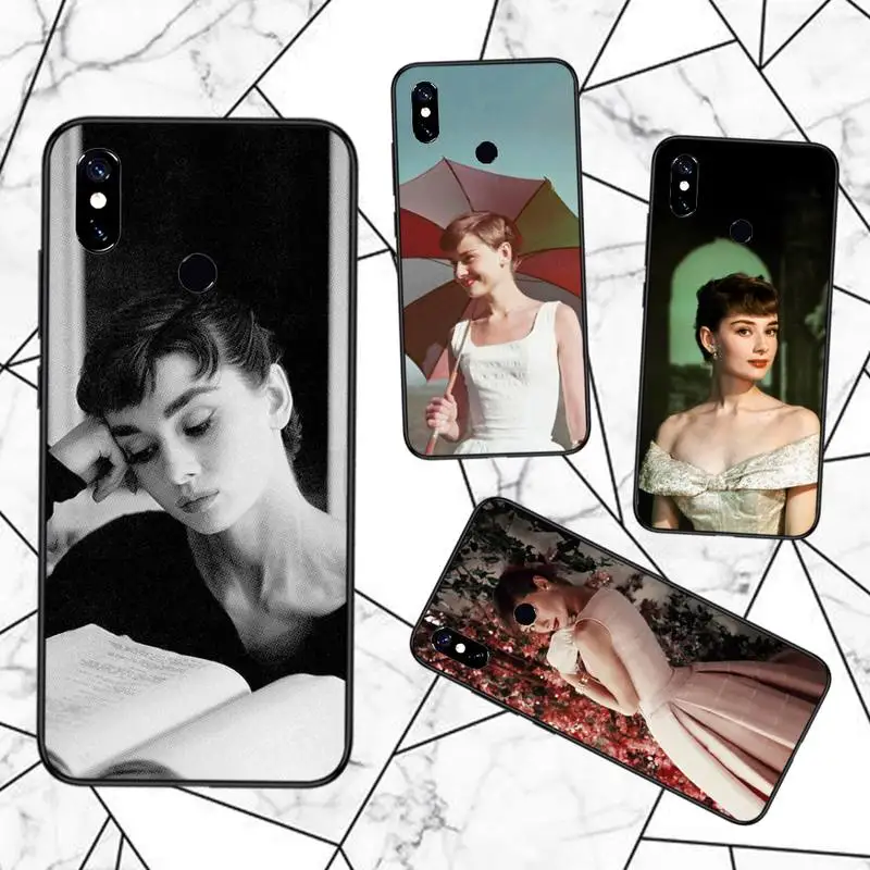 

Audrey Hepburn famous actors Phone Case For Xiaomi Redmi note 7 8 9 t max3 s 10 pro lite funda coque shell cover