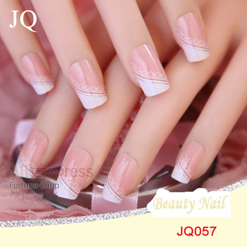 JQ 24 наконечника/набор 3D накладные ногти акриловые искусственные для