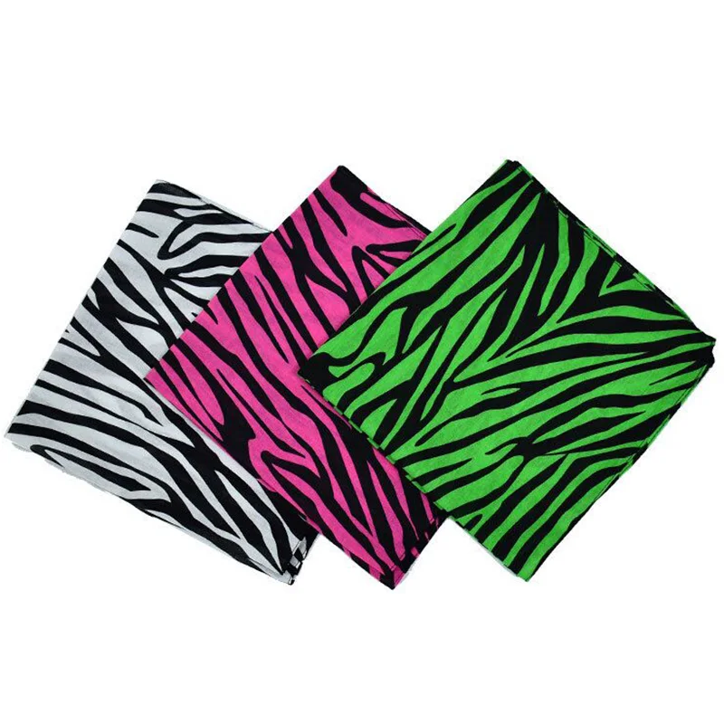 

Fashion Zebra Print Riding Bandana Cotton Sports Headwear Wrist Wraps Unisex Kerchief Hip Hop Paisley Seamless Headband Q100