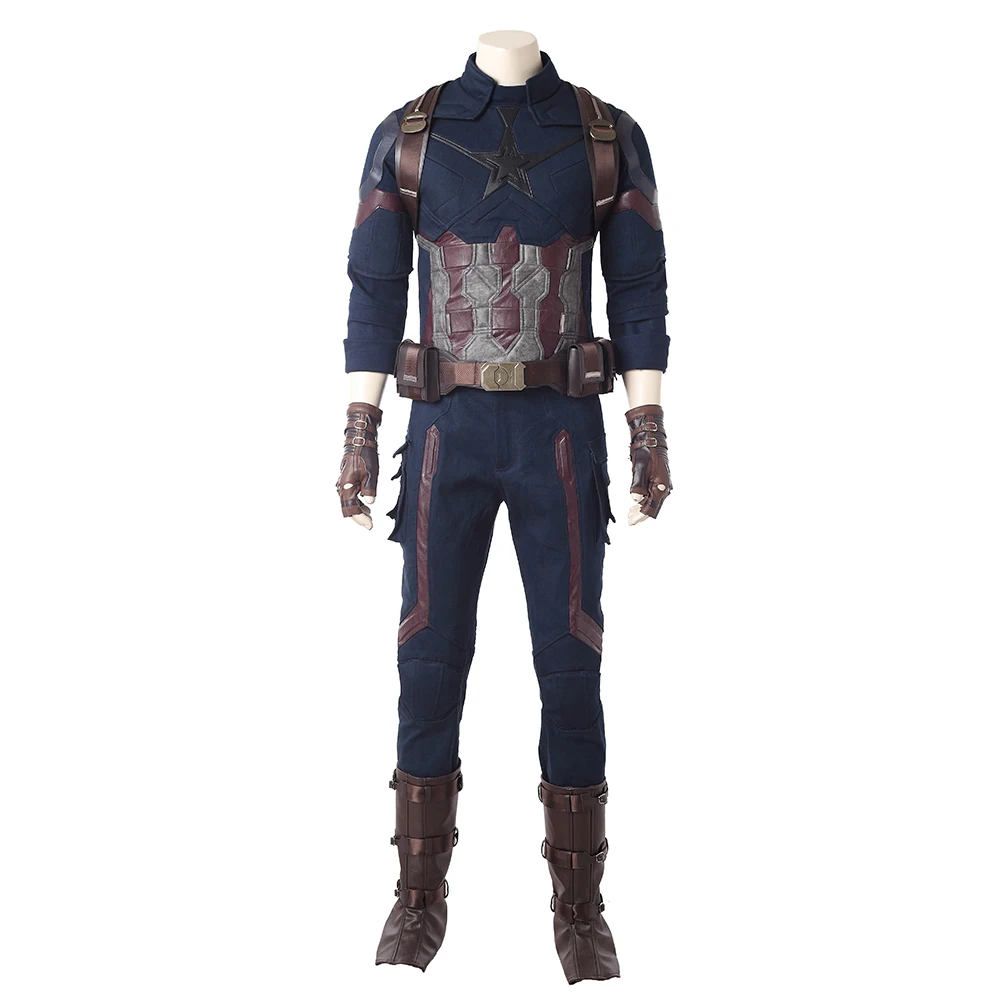

Infinity War Superhero Captain Steve Rogers Cosplay Costume Men Outfit for Adult Men Halloween Uniforms Free Custom Made
