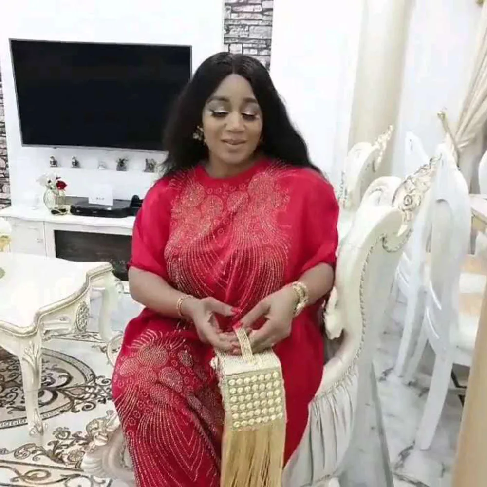 

Luxury Beading Abaya African Design Dashiki Dress Bandage Maxi Bazin Vintage Bat Sleeve Robe Gowns Africa Sexy Lady Party Fairy