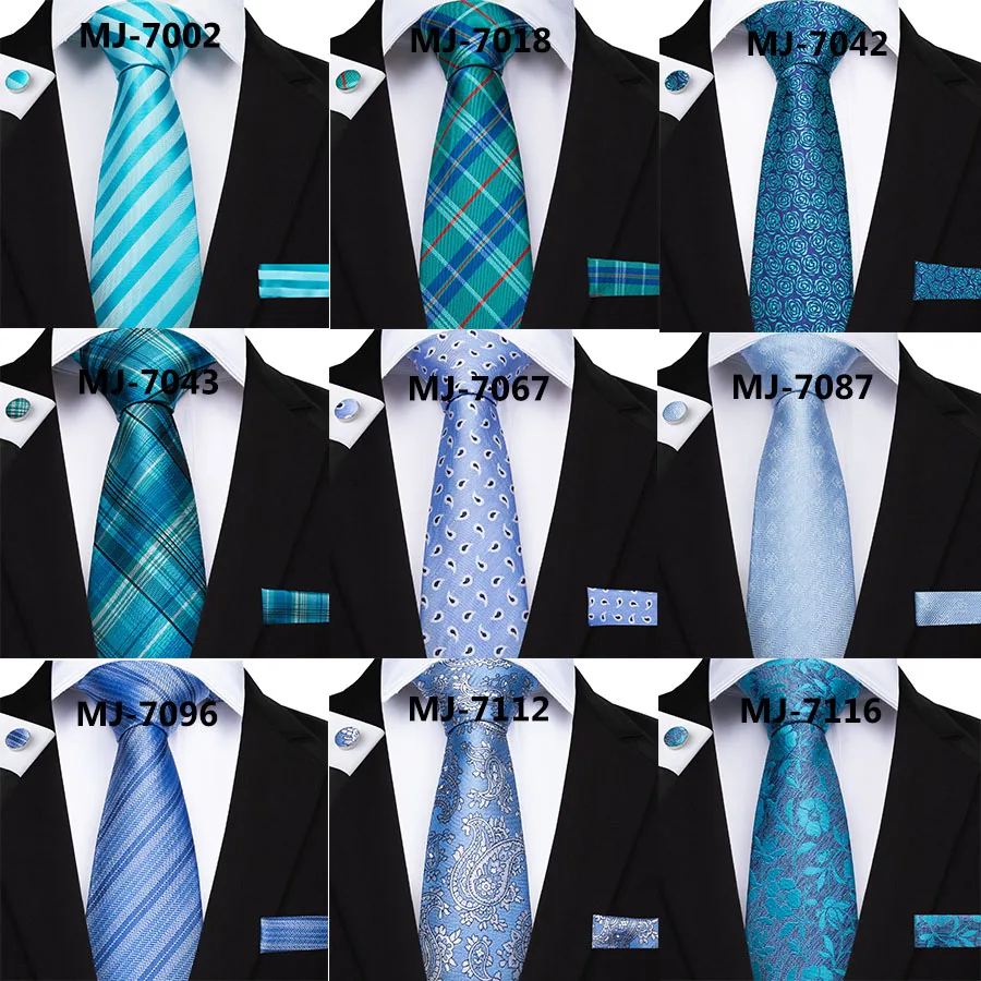 DiBanGu Дизайнерский Модный мужской галстук в синий горошек Шелковый Свадебный для