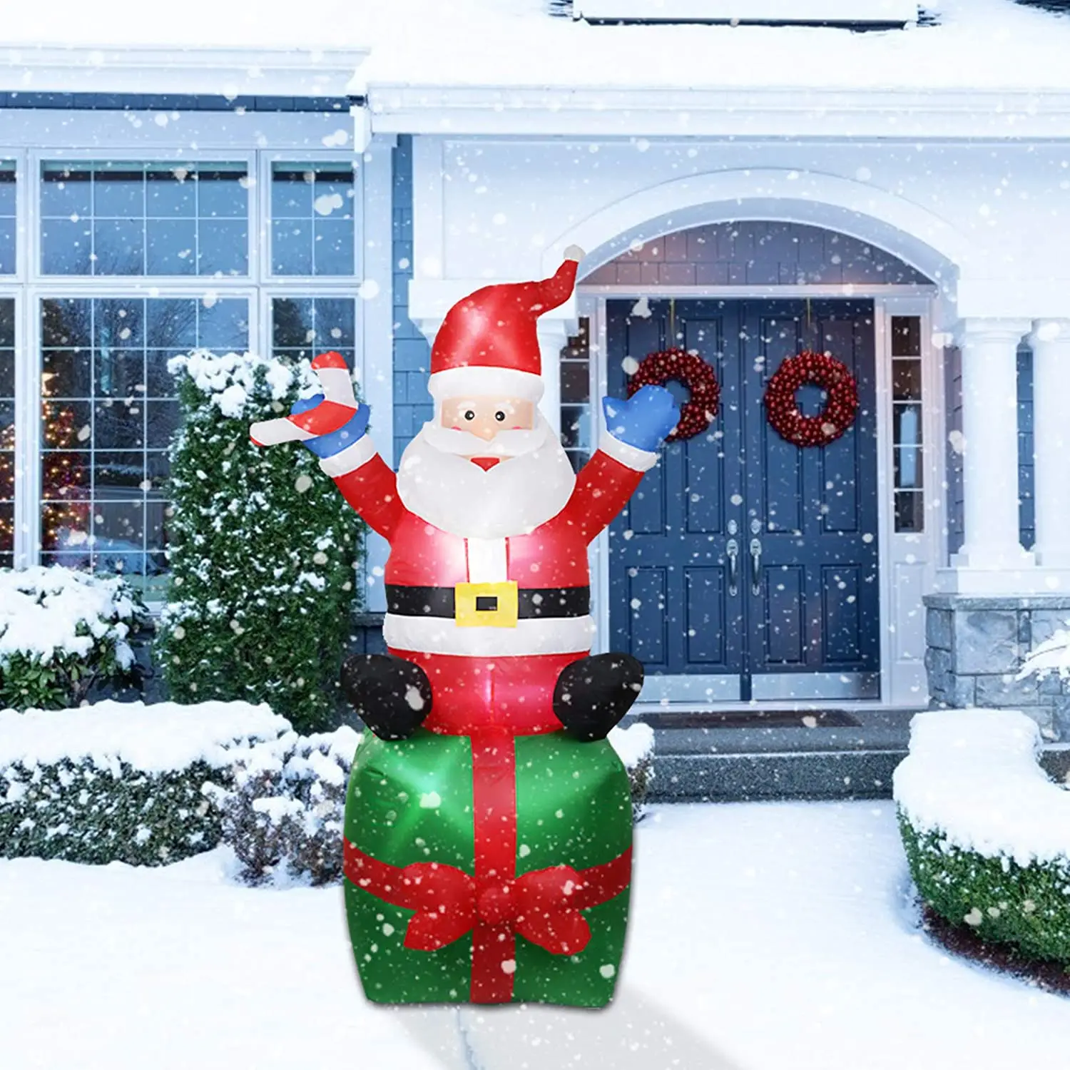 

Christmas Lighted Inflatable Santa Claus Giant LED Light Toy Decoration Yard Prop For Natal Navidad Xmas GardenParties Ornaments