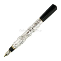 jinhao vintage metal fountain pen oriental dragon series heavy pen silver professional fountain pen for writing gift pen