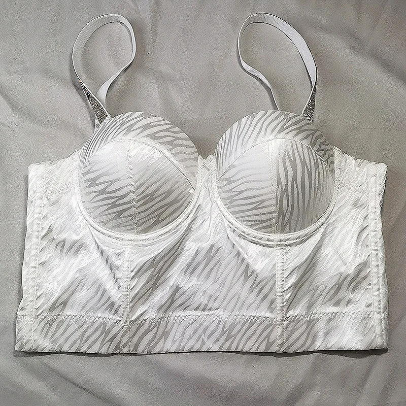 Women Rhinestone Sexy Y2k Crop Tops Goth Sexy Aesthetic Lingerie Crocodile pattern Camisole Push Up Corset Tank Tops Underwear