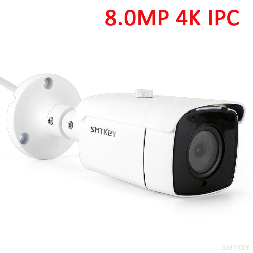 IP-камера SMTKEY H.265 + Ultra HD 8 0 МП 4K POE IPC аудио сетевая Onivf Водонепроницаемая наружная