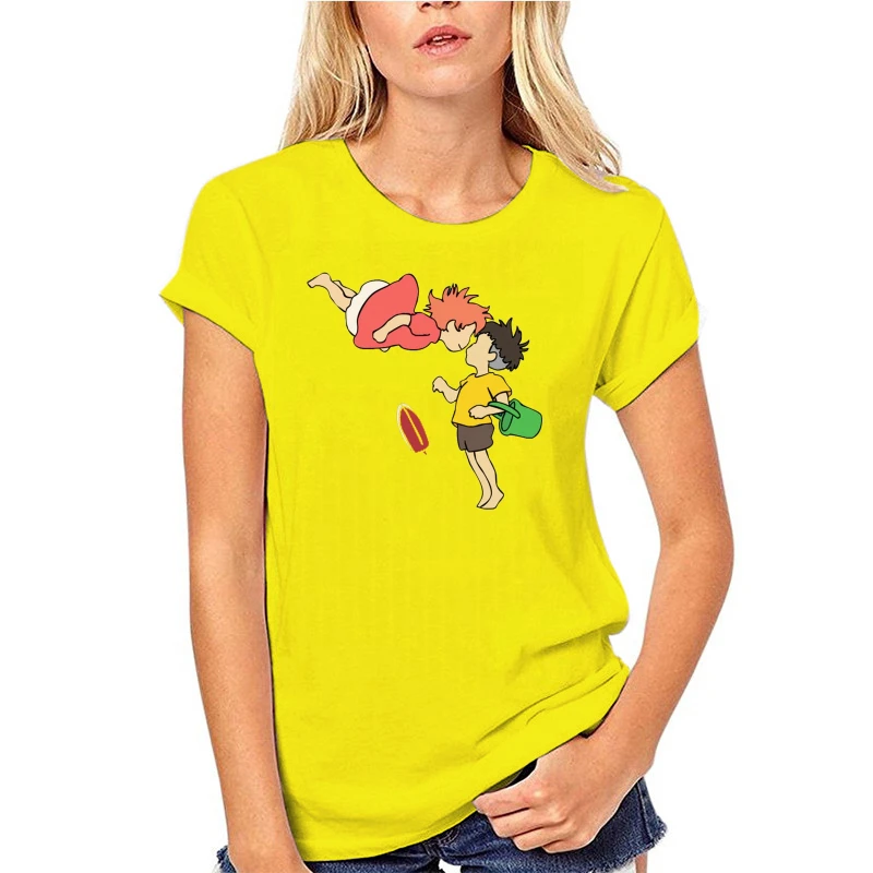 

Fashion Spring Normal Ponyo Ponyo T Novelty Fitness New Shirt Crew Neck Shirt Shirt Design Tee