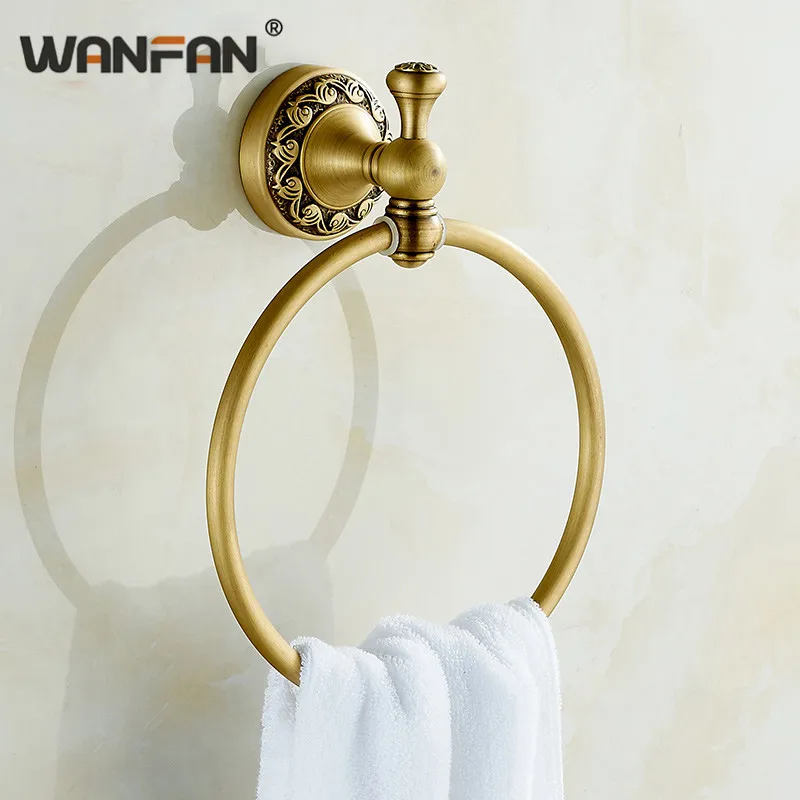 Кольцо для полотенец латунный античный бронзовый Держатель ретро аксессуары