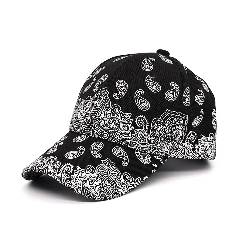 

Baseball Cap Women Men 2021 Summer Cashew Print Snapback Bone Gorras Para Hombre Casquette Femme Hip Hop Women's Hats Black