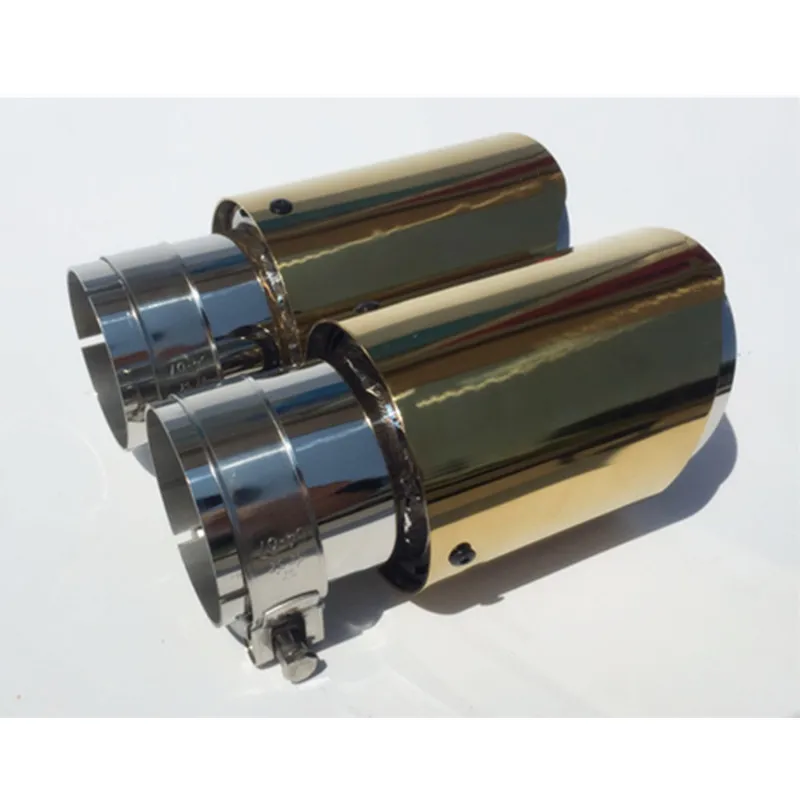 Новая модель глянцевых золотистых и серебристых выхлопных труб IN63mm OUT101mm из