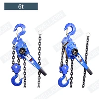 6 t pulling wrench hoist manual lifting chain hoist hand chain hoist hook portable lever block inverted chain hoist tightener