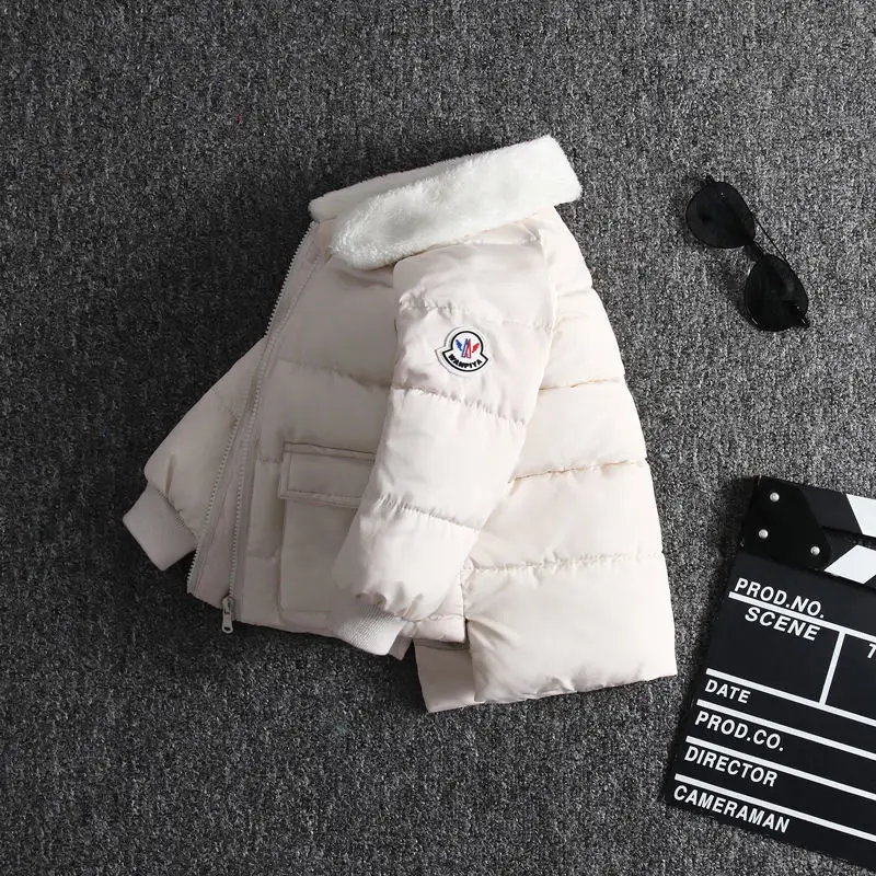 

Back Season Children Down Cotton Male Girl Cotton-padded Style Short Fund Baby Cotton-padded Clothes Thickening Winter Coat