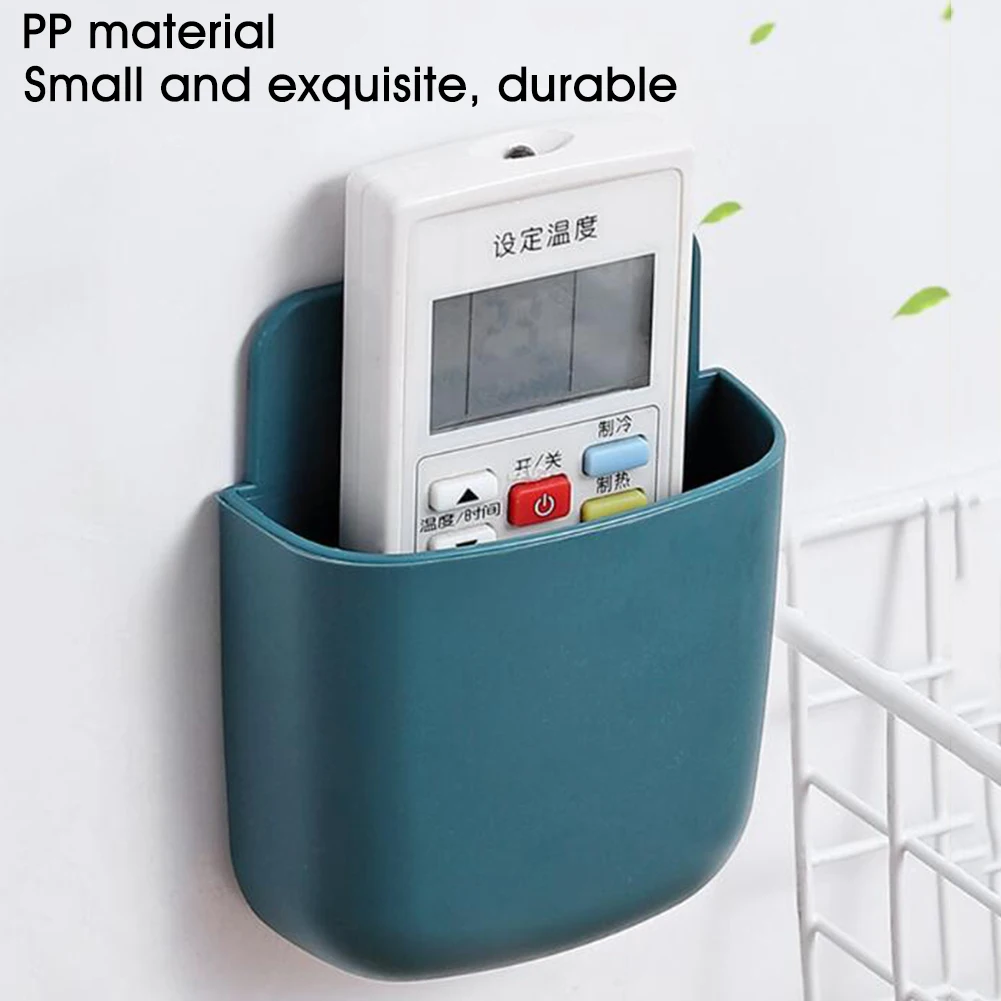 new wall mounted storage box remote control storage box air conditioning remote control tv storage box phone holder free global shipping