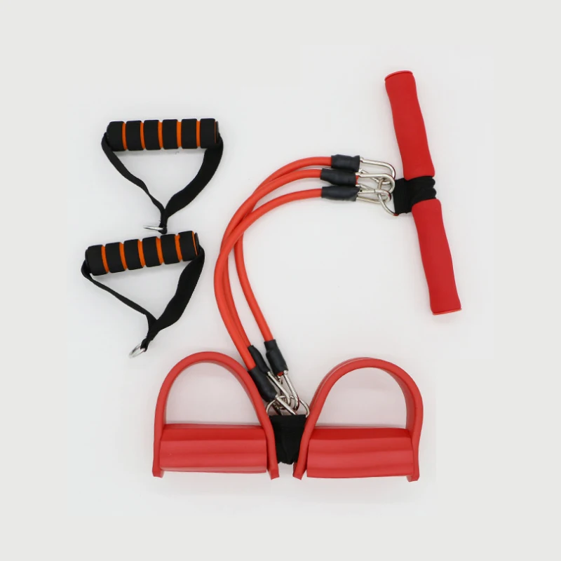 3 трубки Педальный Тренажер сидеть ups Грудь Разработчик резистивные полосы Йога