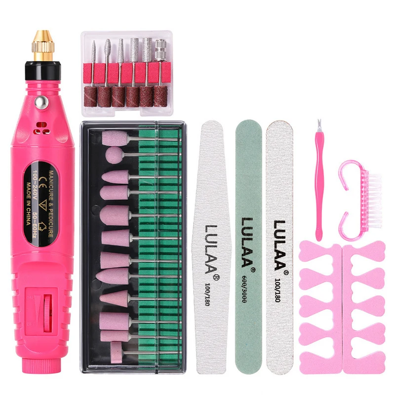 

Electric Nail Drill Machine Set Grinding Equipment Mill For Manicure Pedicure Professional Strong Nail Polishing Tool