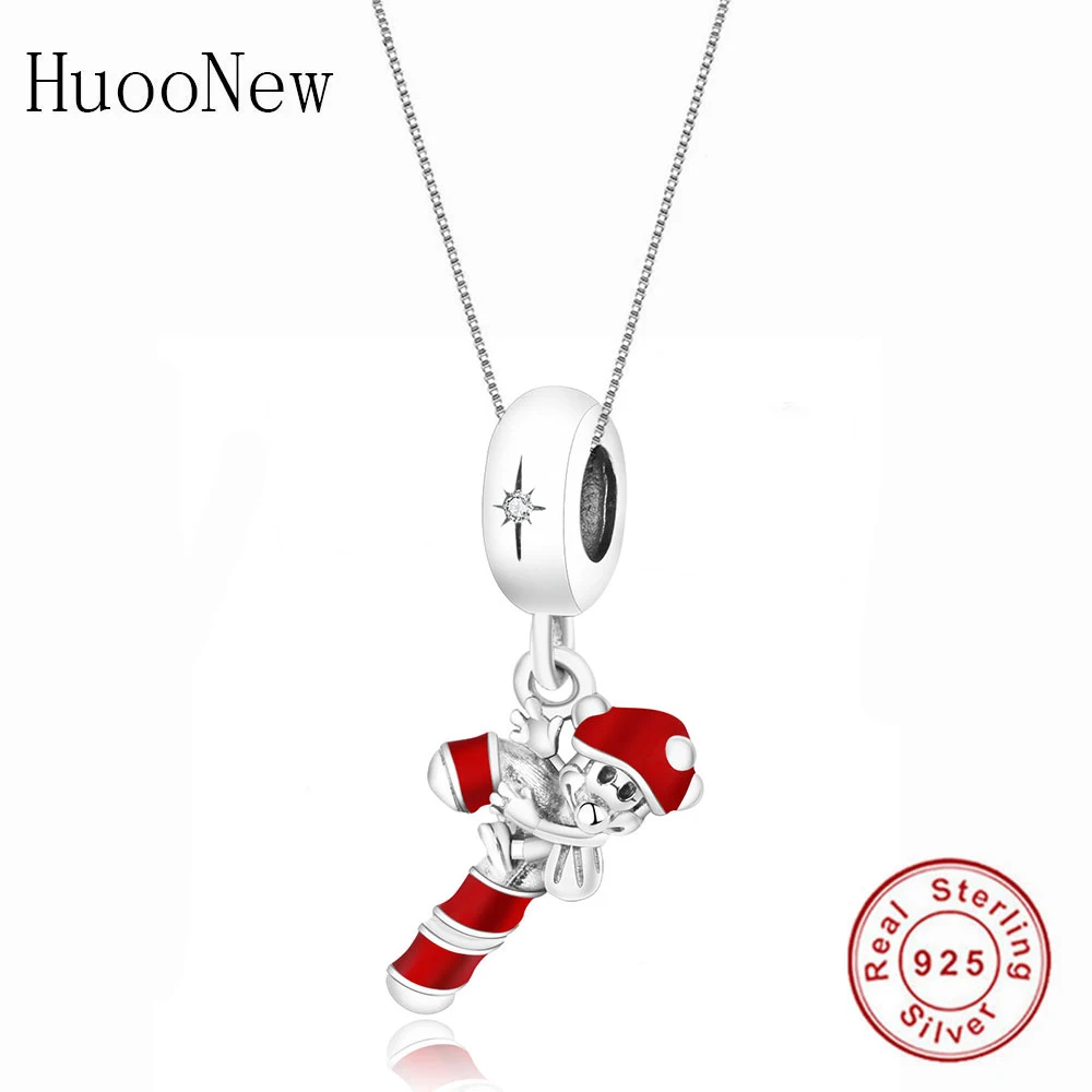 Подарок Санта Клаус мультфильм кулон подходит оригинальный Пан Амулеты Браслет