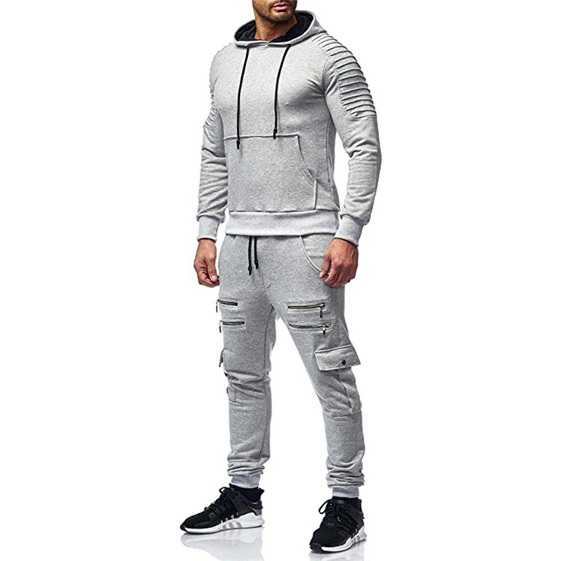 

New Spring and Autumn Men's Hooded Sweater Set Features Trendy Handsome Pullover Sweatshirt Fashion Men's Shirt with Pants Sport