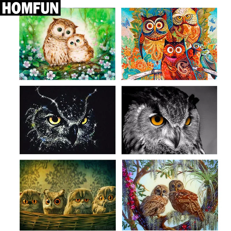 Алмазная 5D Вышивка сделай сам HOMFUN картина с квадратными/круглыми стразами