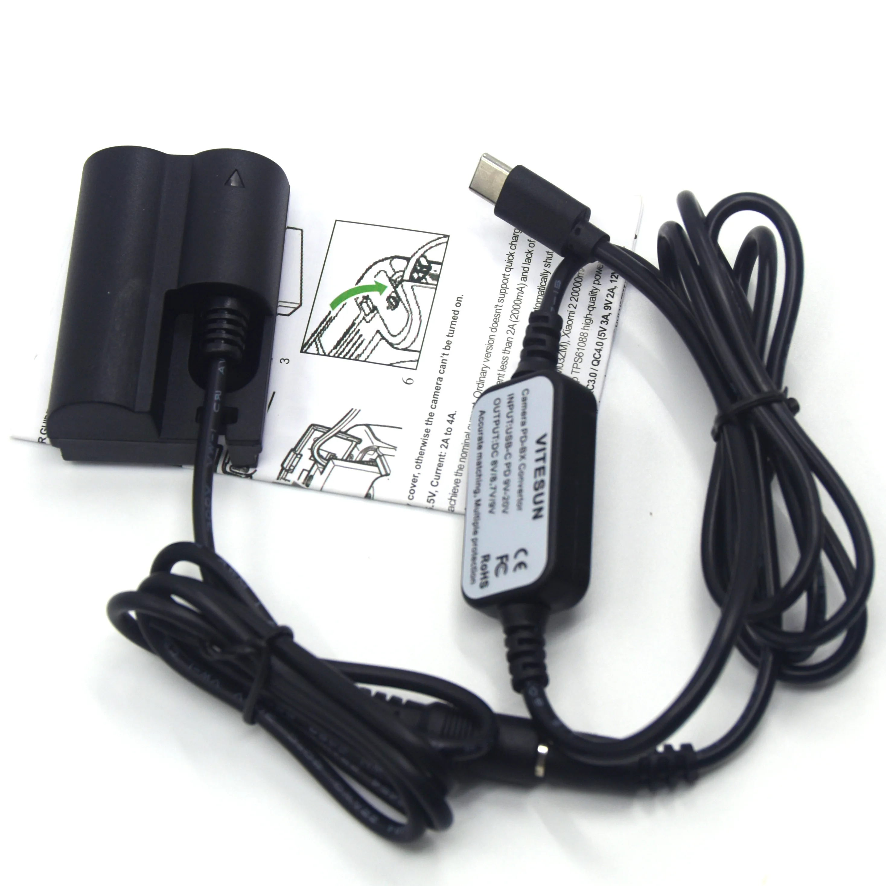 BP 511 USB C PD кабель питания ACK E5 + DR E2 пустышка батарея 400 для Canon EOS 20D 30D 40D 5D 50D D30
