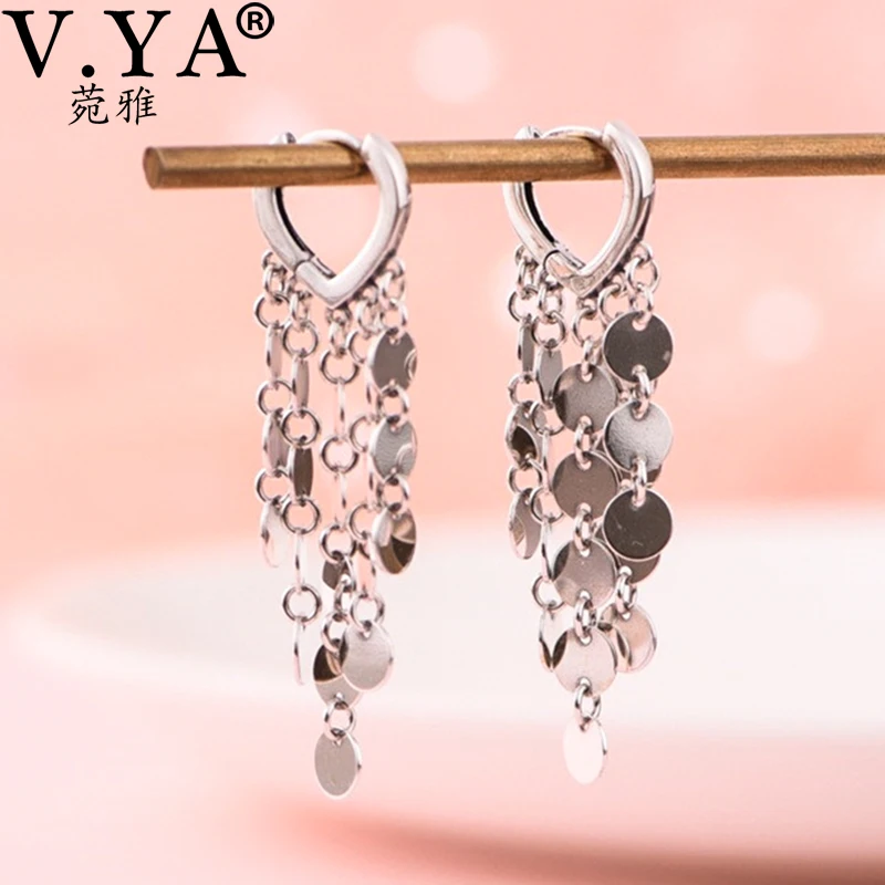 

Серьги-кисточки женские из серебра 925 пробы, в форме сердца персика