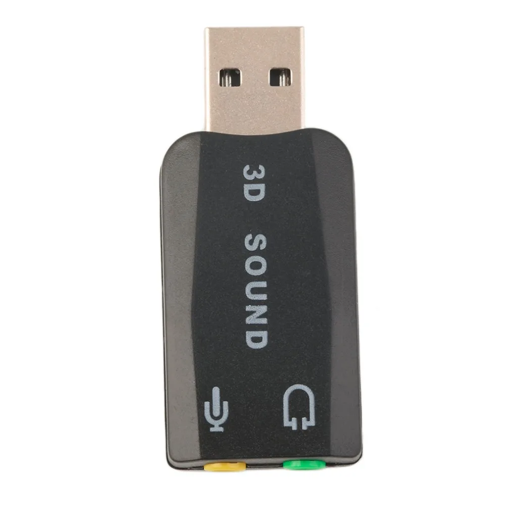 USB 2,0 в 3D микрофон динамик Аудио гарнитура адаптер звуковой карты 5,1 для ПК ноутбук новое поступление
