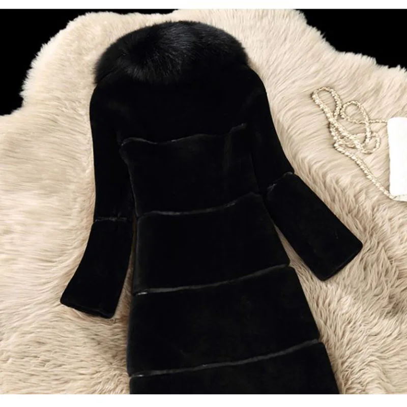Зимнее новое женское меховое пальто женские утепленные куртки с длинными