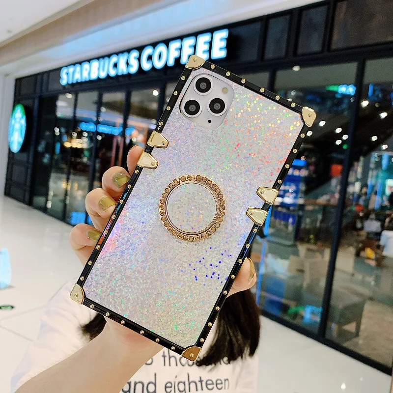 

Luxury Bling Soft Square Phone Case For Samsung A51 A71 4 5G A10S A20 A21S Case A30S A40S A50S A60 A70 Ultra Glitter Back Cover