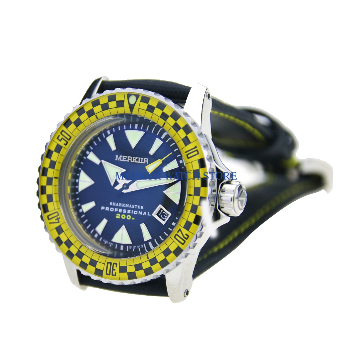 Мужские Винтажные светящиеся часы MERKUR золотистые с раллийным покрытием