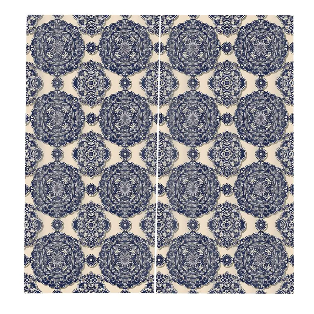 Пользовательские Ретро европейские узоры комнатные шторы большие окна Блэкаут