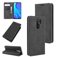 retro flip leather case for xiaomi redmi 9 pro prime 9a 9c 10 luxury stand wallet cover for redmi 9 magnetic phone fundas shell