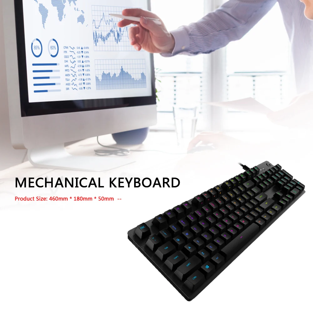 

Logitech G512 104 Keys Mechanical Keyboard Wired Backlight Blue Switch Game Mechanical Keyboard for PC Computer