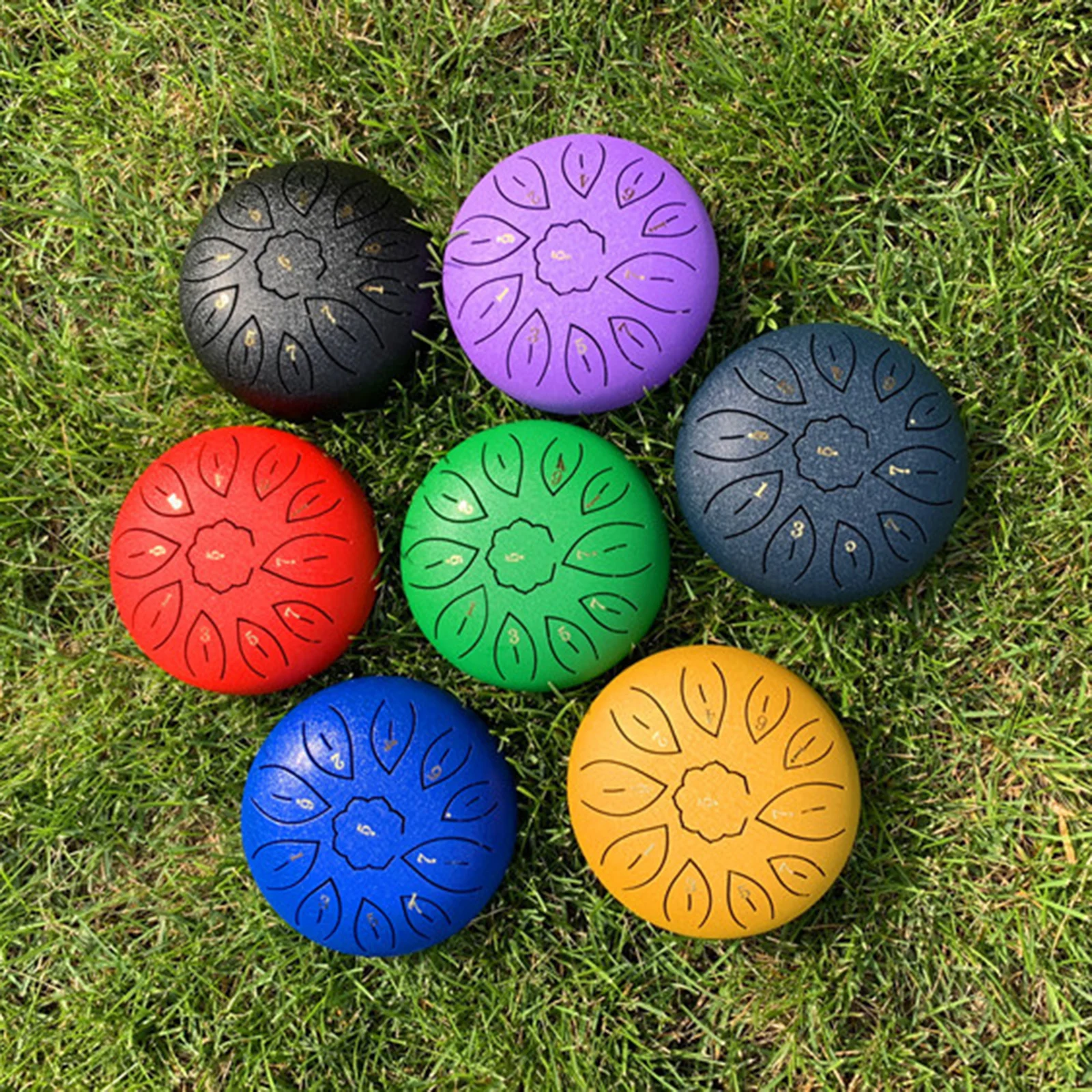 

1pc Mini 6 Inch Steel Tongue Drum Hand Pan with Carrying Bag Music Book Yoga Meditation Gift Present