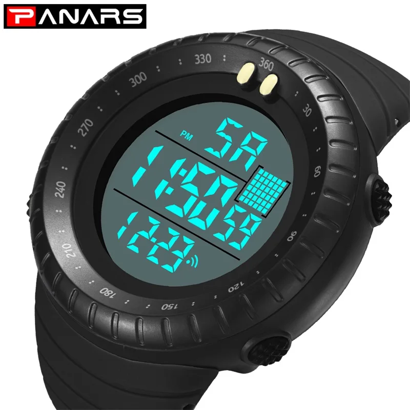 PANARS Multi-purpose Sport Watch Night Vision LED Screen Waterproof electronic watch Date Alarm clock Digital Wristwatches | Спорт и