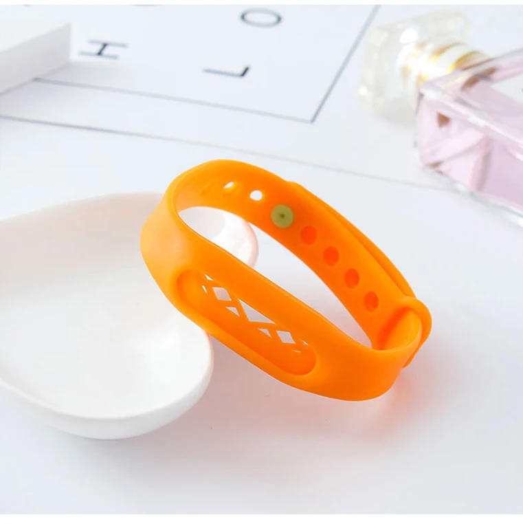 100 шт./лот смешанные цвета твердый репеллент от комаров браслет противомоскитная