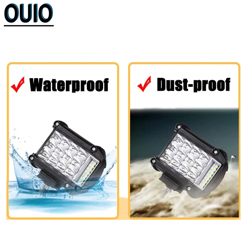 Боковой светящийся светодиодный светильник Бар Offroad 72 Вт рабочий 12 в 24 В LED