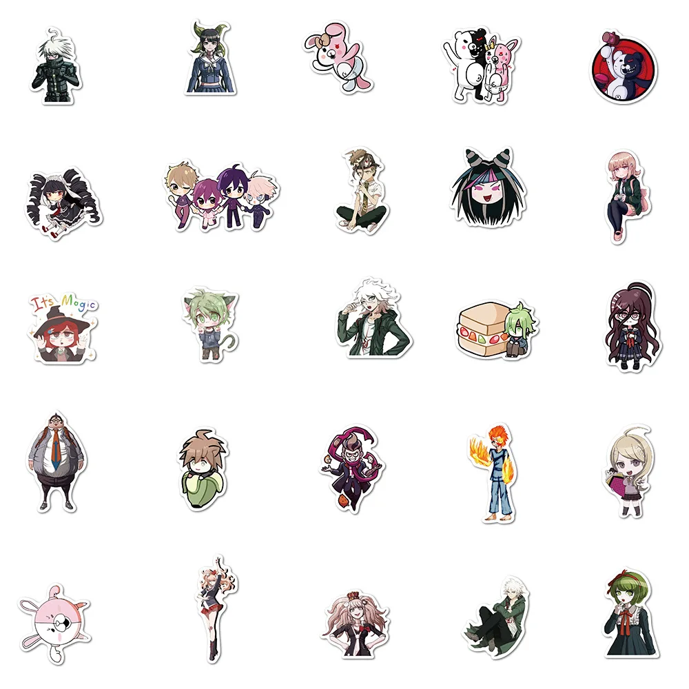 

100 Pcs Anime Projectile Theory Broken Game Day Cartoon PVC Graffiti Stickers Waterproof Suitcase Luggage Guitar Car Sticker