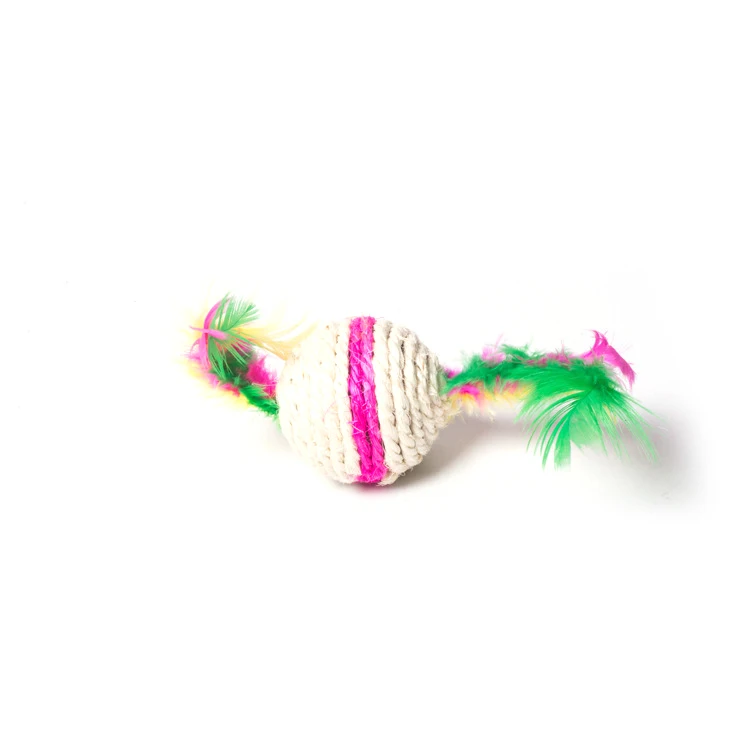 Diameter 5.5 cm Lightweight Cat Toys Feather Ball Kitten Nice Looking Design Nip Scratch Supplies Pet Products | Дом и сад