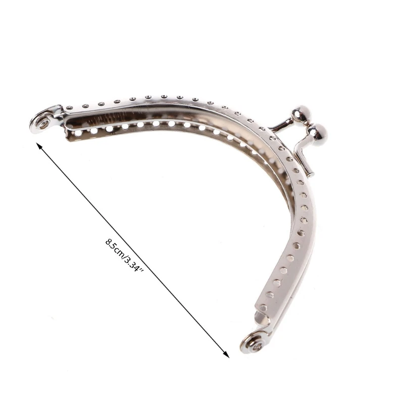 

CPDD 1PC Metal Coin Purse Bag DIY Craft Frame Kiss Clasp Lock Accessories 8.5cm