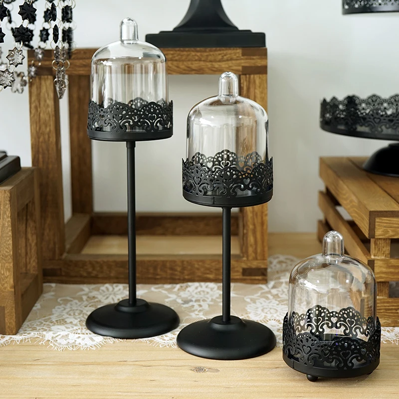 

1 piece Black cake stand & cupcake tray lace edge cake tools home decoration dessert table party suppliers storage