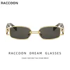 Солнцезащитные очки унисекс прямоугольные в стиле хип-хоп винтажные металлические квадратные роскошные солнцезащитные очки мужские женские мужские прямоугольные Uv400 очки для вождения