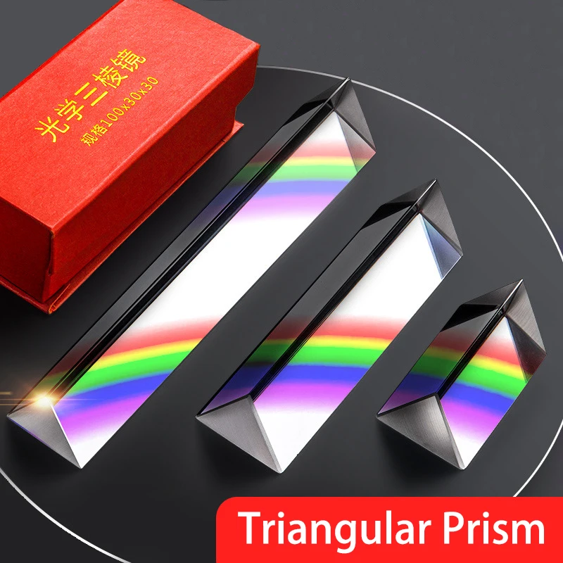 

10/15 см треугольная призма Оптическое стекло большое зеркало Мицубиси для обучения эксперименту Радуга фото реквизит физический эксперимен...