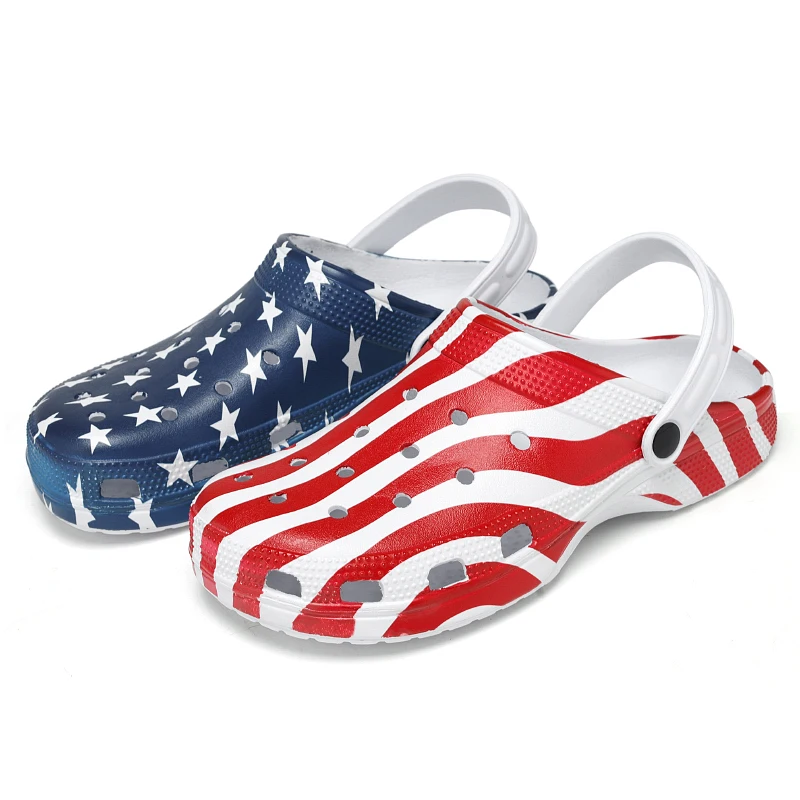 

Plus Size 45-52 New Arrivals Beach Crocks Clogs Sandals Summer Men's Light Flat Slippers Garden Shoes Thick Sole Waterproof