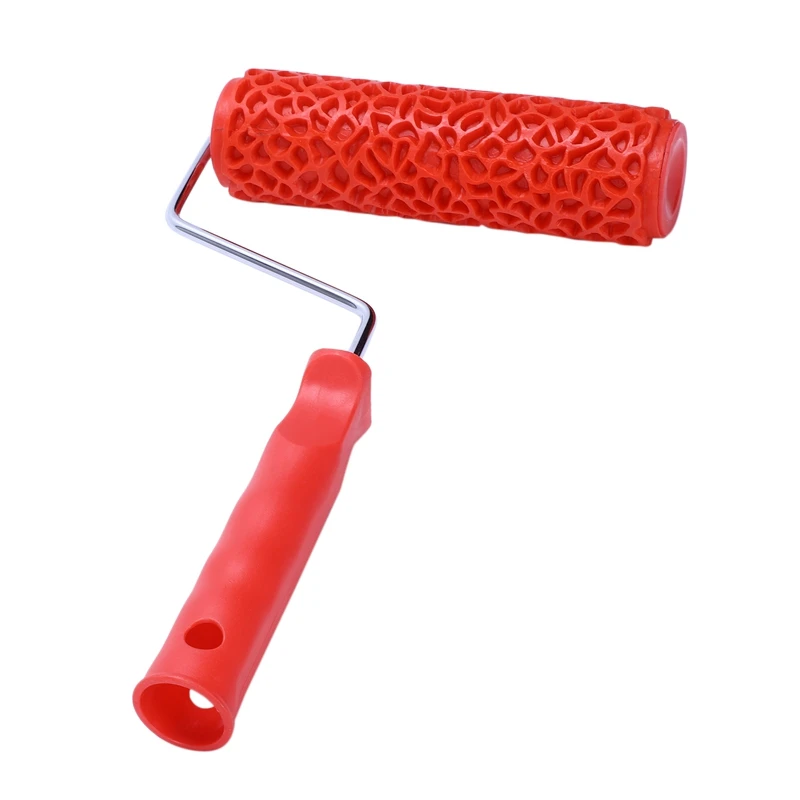

7Inch Embossed Painting Roller with Plastic Handle for Wall Decor - EG317T_Stone