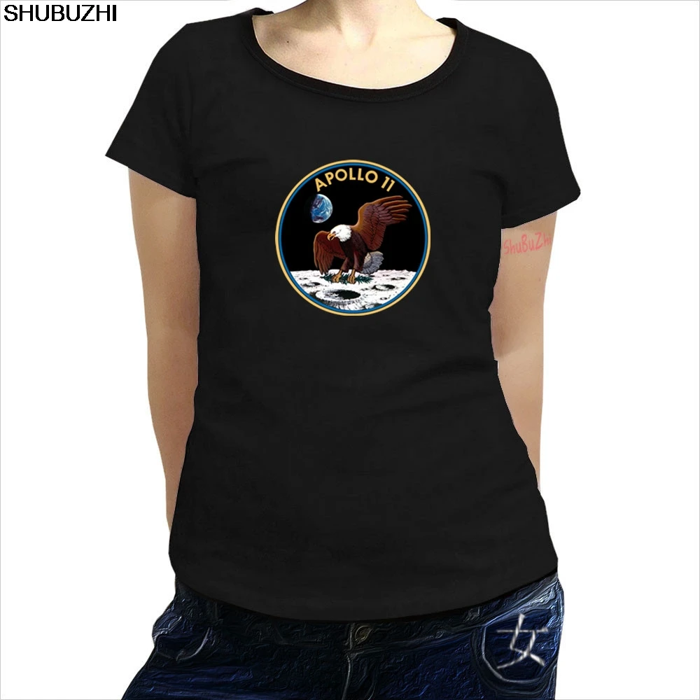 

Модная летняя Хлопковая женская футболка APOLLO 11 взрослая футболка, новые крутые топы, женская футболка, летние топы с круглым вырезом sbz1160