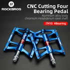 Велосипедные педали ROCKBROS, водонепроницаемая Ультралегкая педаль из алюминиевого сплава, 4 герметичных подшипника, плоские велосипедные аксессуары для трюков