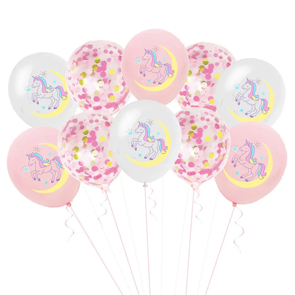 

12inch Colorful Unicorn Ballon Confetti Latex Balloons Kids Birthday Gifts Decorations Anniversaire Baby Shower Party Supplies