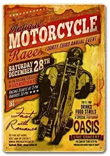 

Motorcycle Races Metal Sign