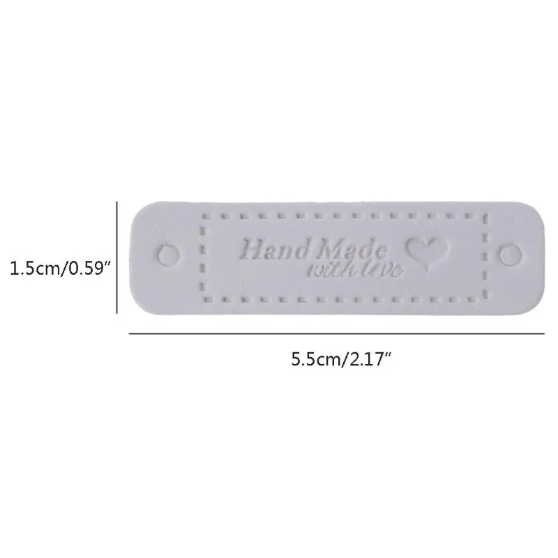 

36Pcs Leather Handmade Labels Clothes Garment Hand Made Tags Jeans Bags Hat Tags