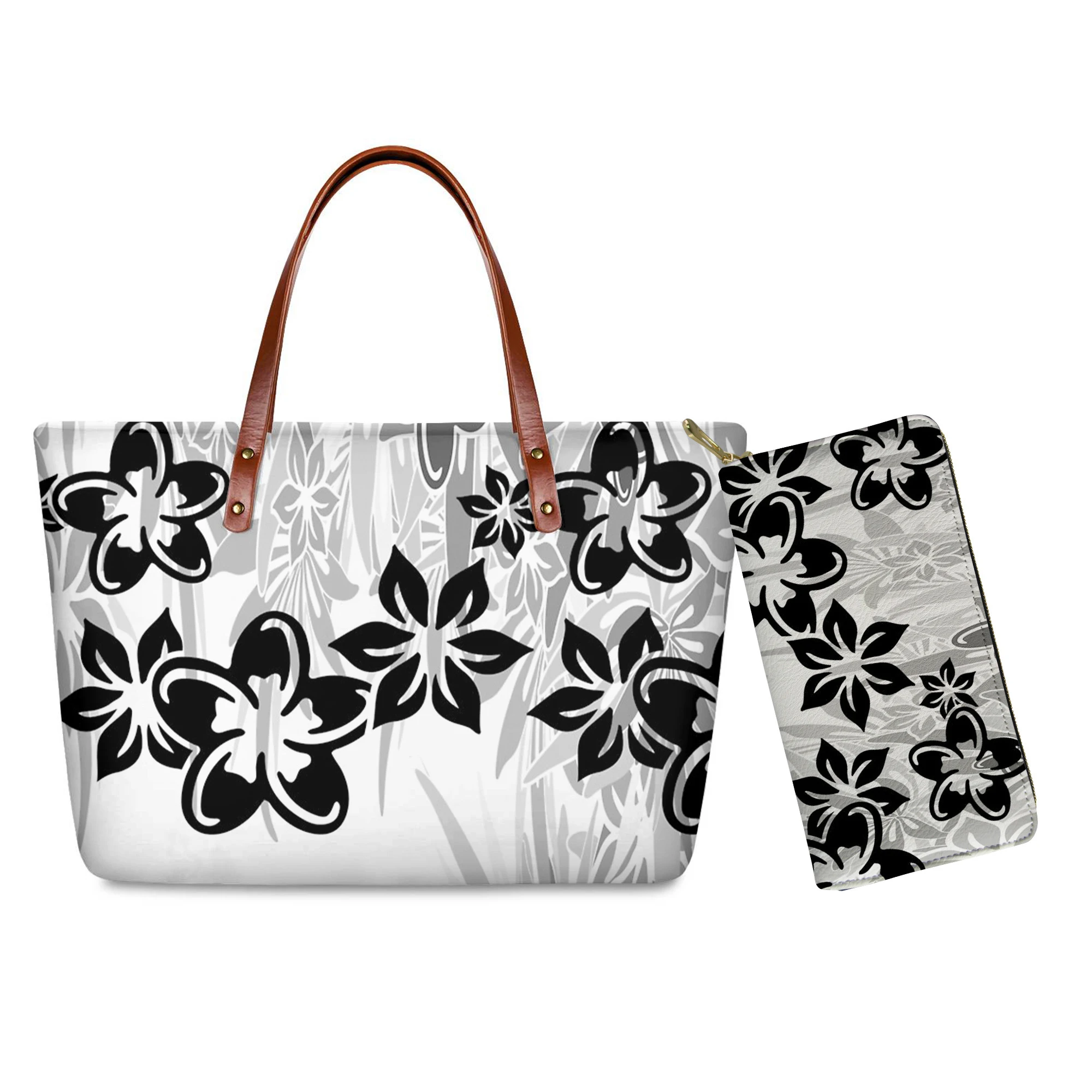 Hawaiian Samoan Tropical Print Women's Bag Large Capacity Personalized Design Shoulder Bags Female Tote sac a main