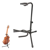 aluminum alloy floor guitar stand with stable tripod holder for acoustic electric guitar bass guitar stand